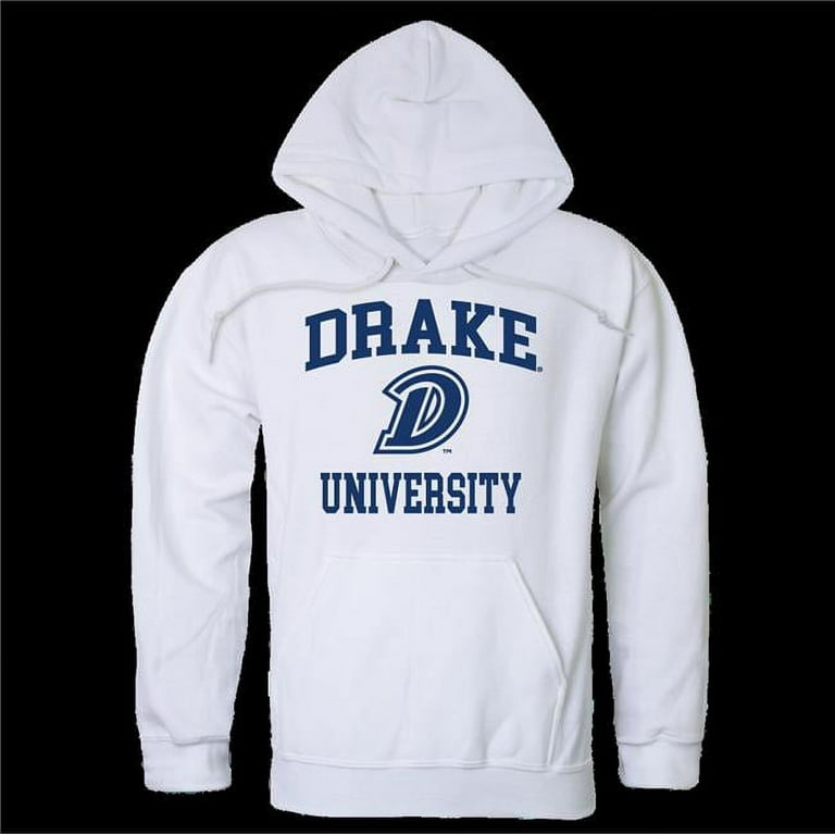 Drake University Bulldogs Seal Hoodie White Extra Large