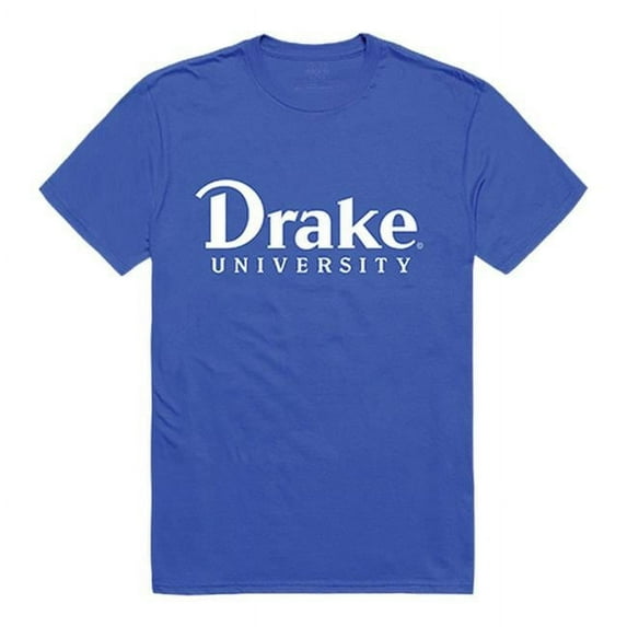 Drake University Men Institutional T-Shirt, Royal - Medium