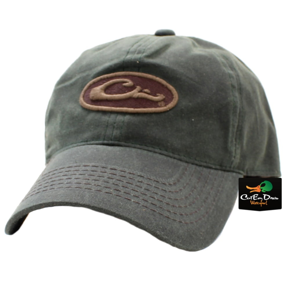 Drake Waterfowl 100% Cotton 8oz Waxed Canvas Mid-Profile Hat - Olive - OSFM