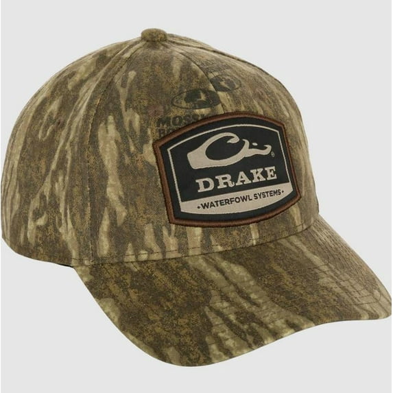 Drake Waterfowl 6-Panel Badge Camouflage Cap Mossy Oak Bottomland - OSFM