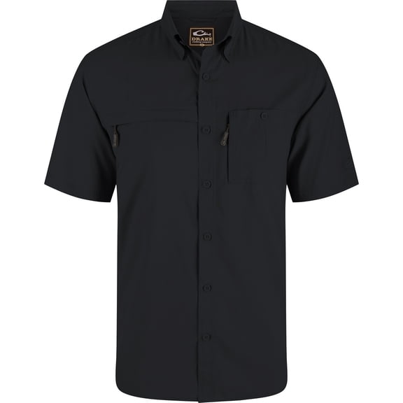 Drake Waterfowl 8-Shot Flyweight Shirt SS Caviar Black Medium