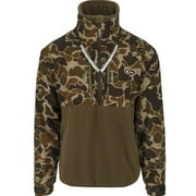 DRAKE WATERFOWL Drake Men's Guardian Flex Fleece Eqwader Quarter Zip Jacket Mossy Oak Bottomland 2XL