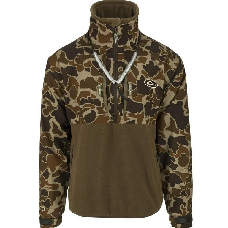Drake MST Guardian Eqwader Flex Fleece 1 4 Zip Jacket Mossy Oak Bottomland 2XL