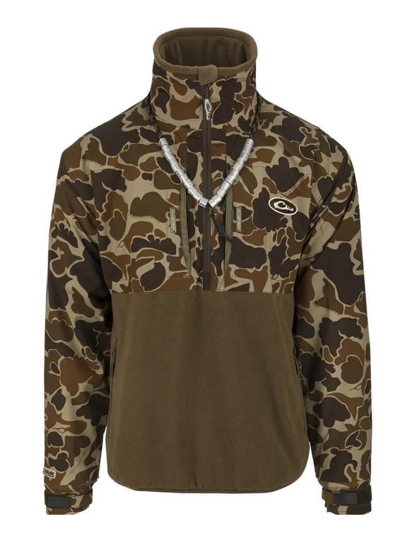 Men's MST Guardian Eqwader Flex Fleece Quarter-Zip Pullover Mossy Oak Bottomland LARGE