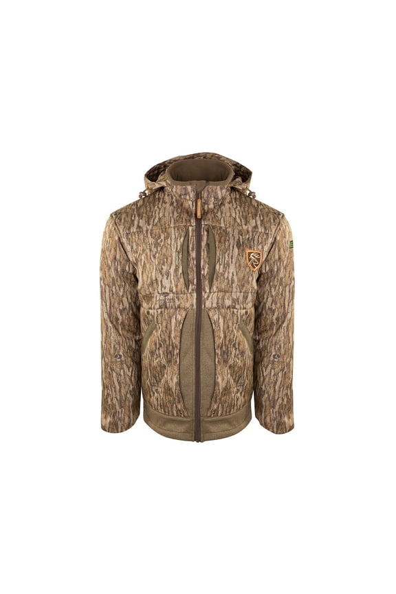 Drake Men's Non-Typical Heavyweight Stand Hunter's Silencer Jacket Mossy Oak Bottomland Medium