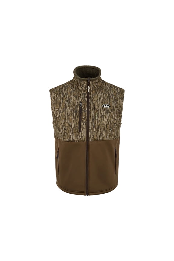 Drake Men's MST Hole Shot Eqwader Vest Mossy Oak Bottomland Large