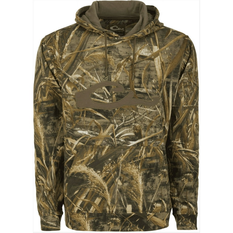 Drake Waterfowl Hoodie Hooded Sweatshirt Embroidered Logo Realtree Max 5 Men s Size 2XL