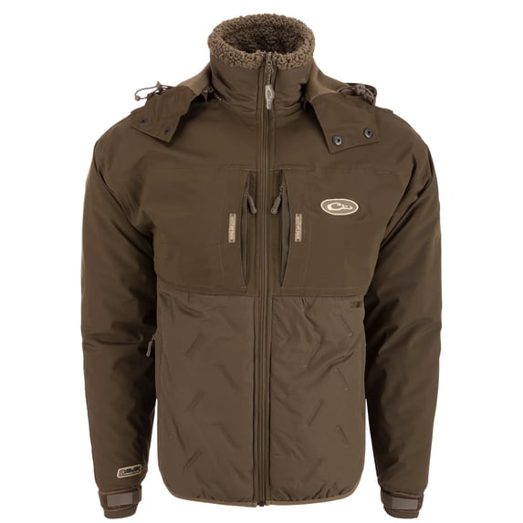 Drake Waterfowl Men's LST Guardian Flex Double Down Eqwader Hooded Full-Zip Jacket