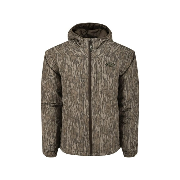 Drake Men's MST Synthetic Down Hooded Jacket Mossy Oak Bottomland Medium