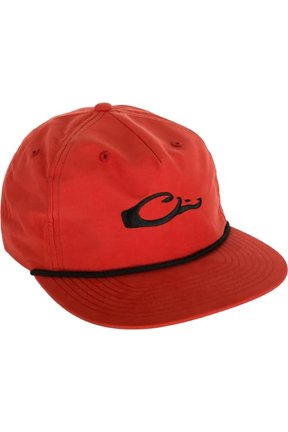 Men's Adjustable Snap Back Closure Cap, Orange-Black