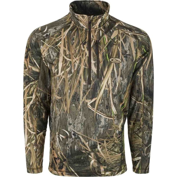 Drake Waterfowl Men's Breath 1/4 Zip Camo Pullover