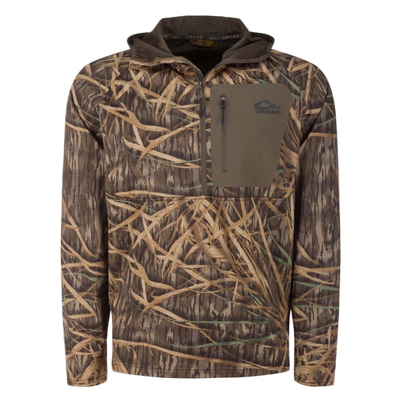 Drake Waterfowl Men's Grid Fleece Half-Zip Hoodie Jacket
