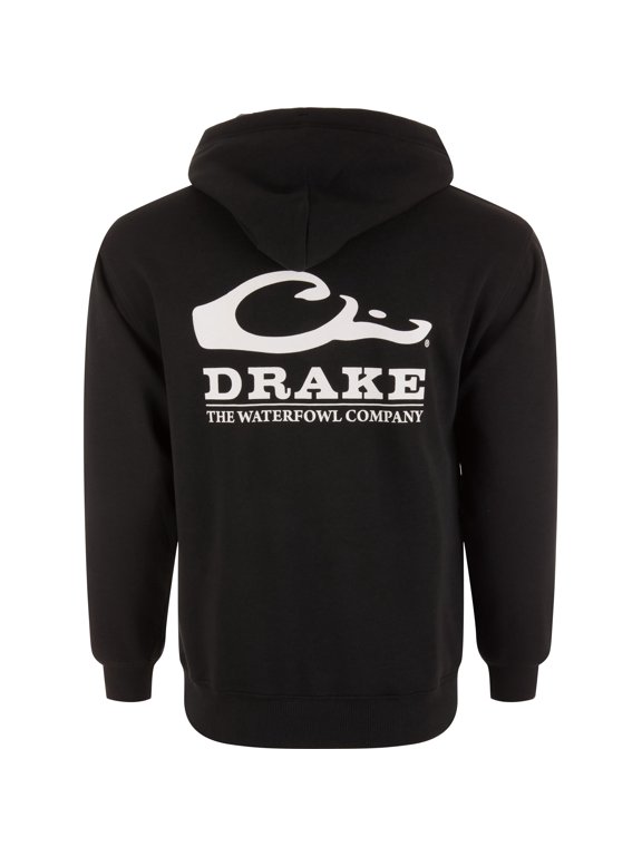 Men's Logo Hoodie ? Midweight Cotton-Poly Fleece Pullover with Jersey-Lined Hood, Black, 3X-Large