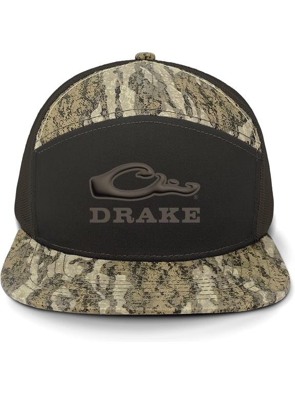 Drake X LOST SA7AGE 7 Panel Mid Crown Snap Back Hat, Camo, One Size Fits Most
