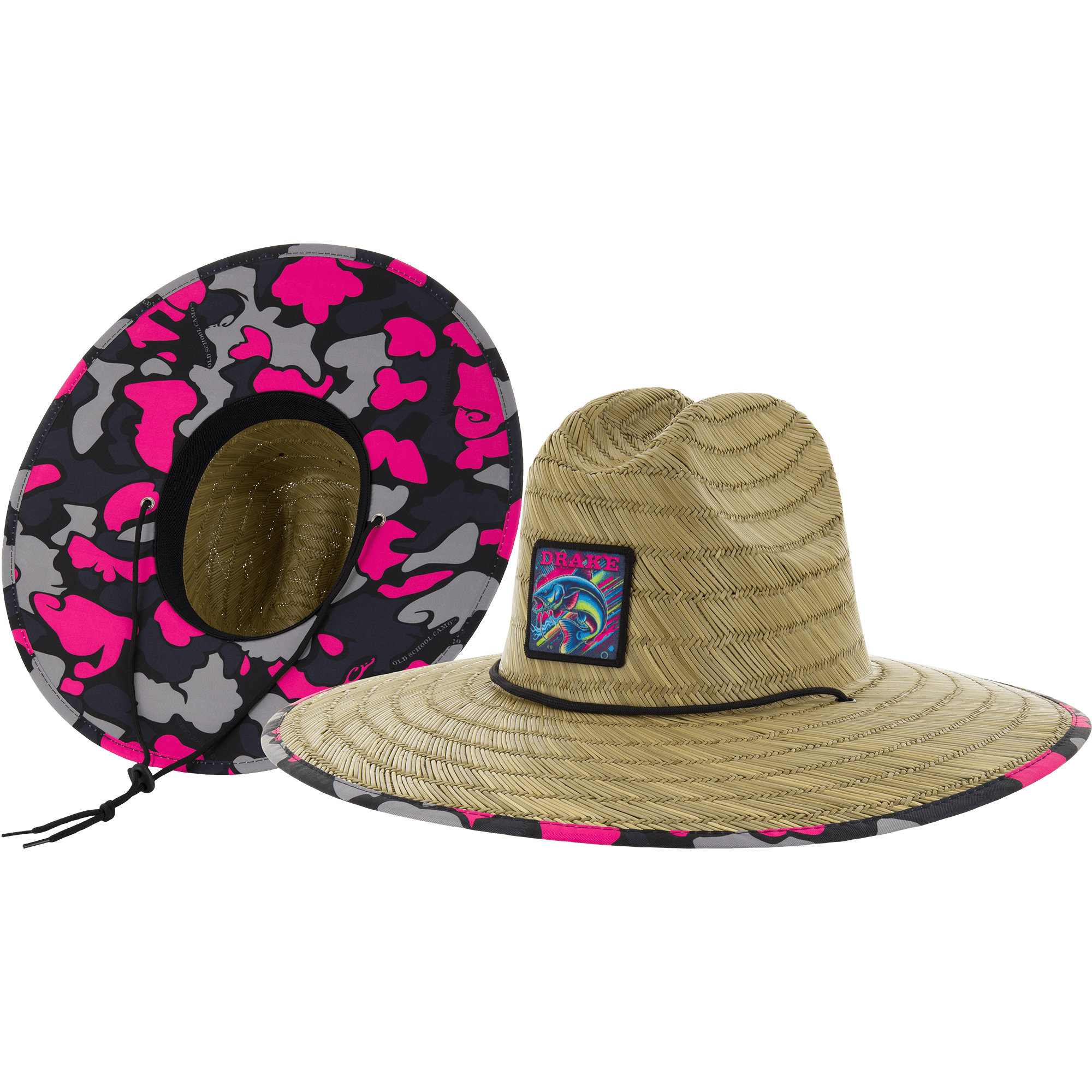 Drake X Lost Hat Lake Shore Straw Hat Old School Neon Pink OSFM