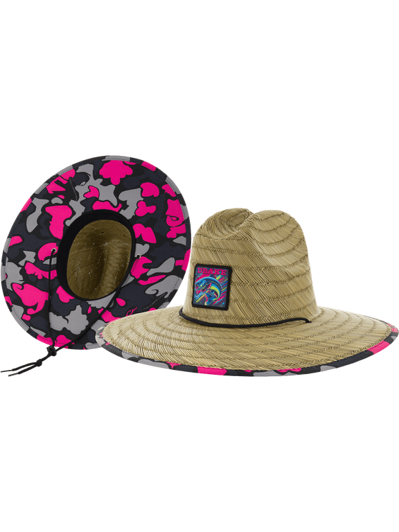 Drake X Lost Hat Lake Shore Straw Hat Old School Neon Pink OSFM