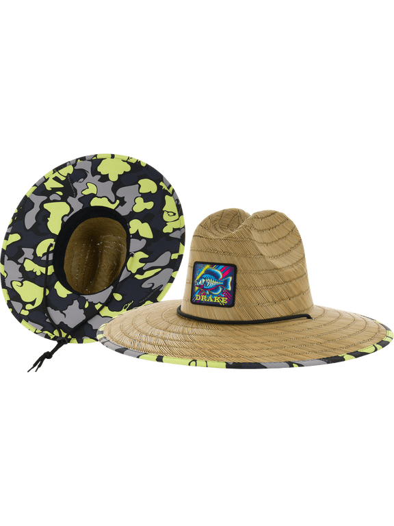 Drake X Lost Hat Lake Shore Straw Hat Old School Neon Yellow OSFM
