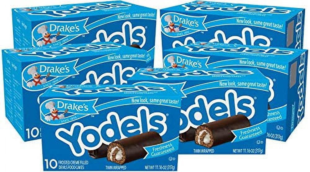 Drake's Cakes Yodels, 10 cakes per box, 11.16 oz of Rolled Devils Food