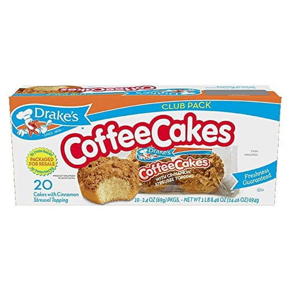 Drake's Coffee Cakes Club Pack 24. 46 oz, 20 Ct