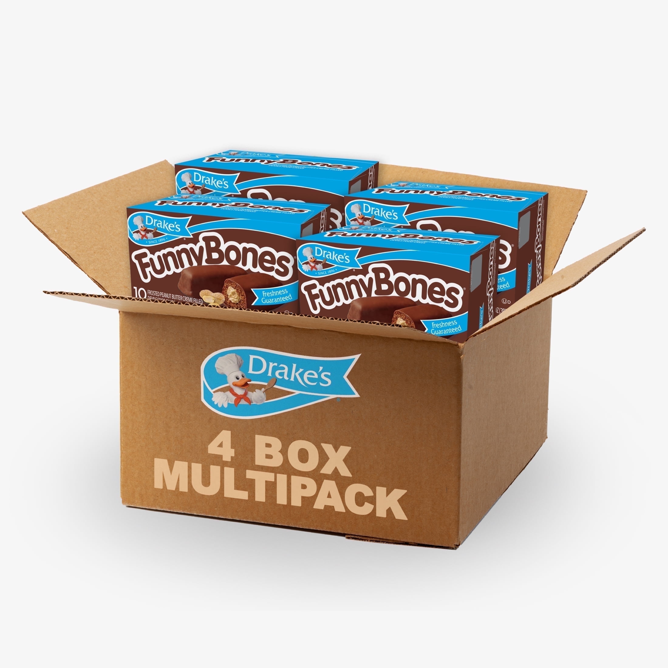 Drake's Funny Bones, Peanut Butter Filled Devilâ€™s Food Snack Cakes ...