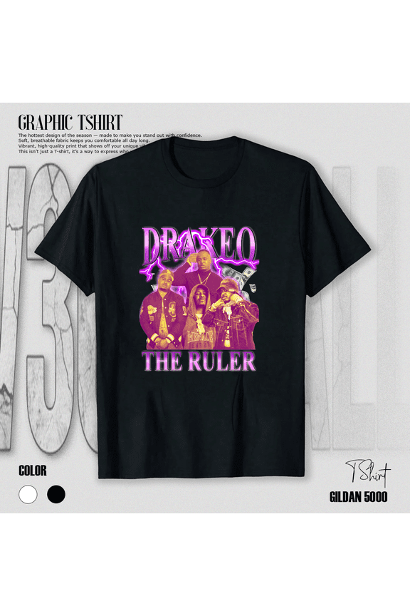 Drakeo The Ruler The Stinc Team Rapper 90s Style Fan Unisex T-Shirt V24103, up to size 5XL