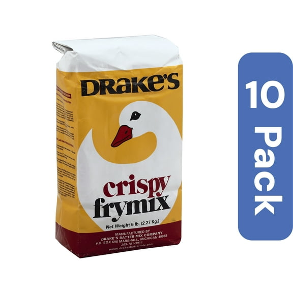 Drakes Crispy Fry Mix 5 lb (Pack of 10)