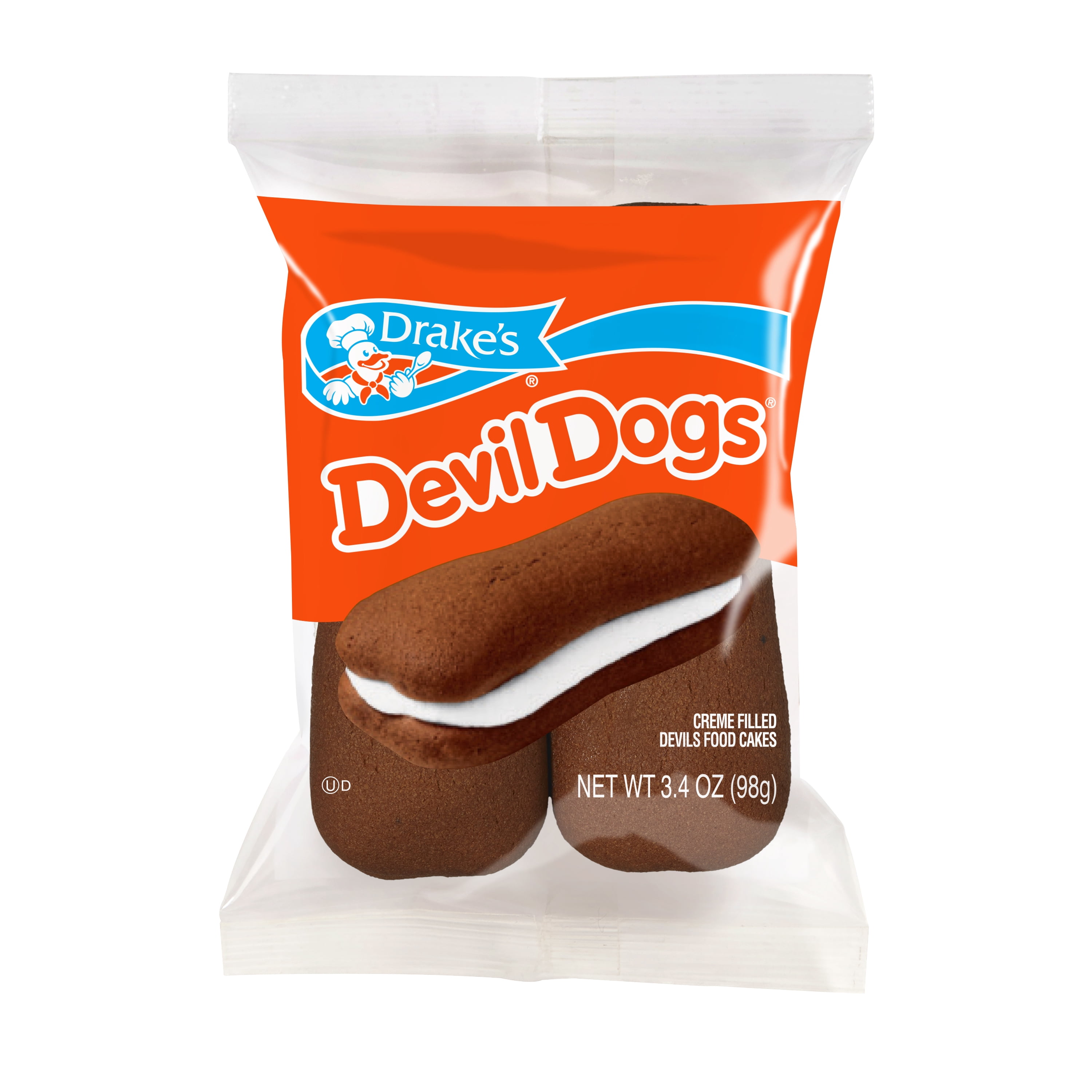 Drakes Devil Dogs Cakes Single Serve, 3.4 oz