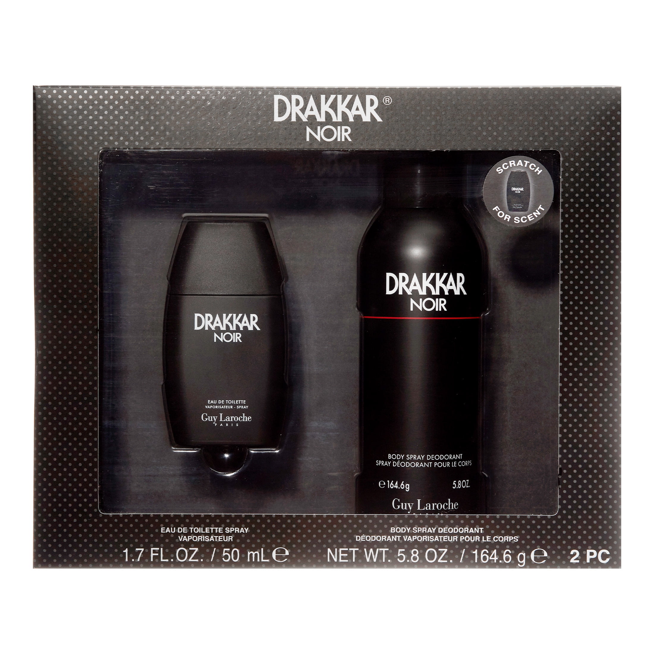 Guy Laroche Drakkar Noir Cologne Gift Set for Men, 2 Pieces