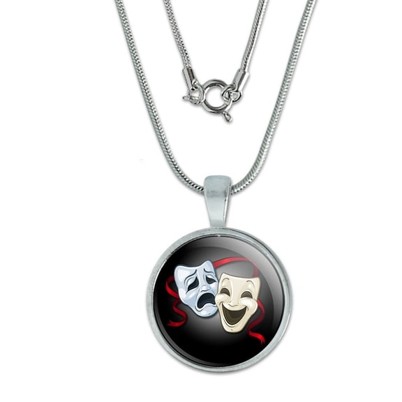Drama Comedy Tragedy Masks - Acting Theatre Theater Small Pendant