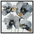 thumbnail image 1 of Drama Flora Floral Fine Wall Art Canvas Wall Art by Art Remedy, Black Floater Frame, 21" x 21", 1 of 7