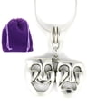 thumbnail image 1 of Drama Mask Necklace - Tragedy Comedy Mask Thespian, 1 of 7
