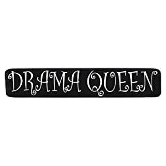 Drama Queen Motorcycle Helmet Stickers - Novelty Artwork Biker Decals, 4" x 1"