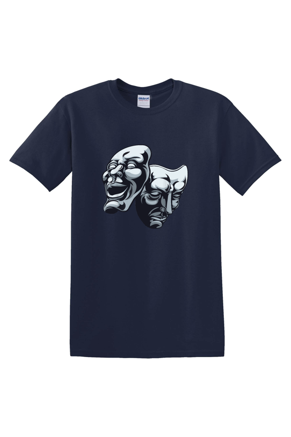 Drama Theater Masks Comedy Tragedy Graphic T-Shirt