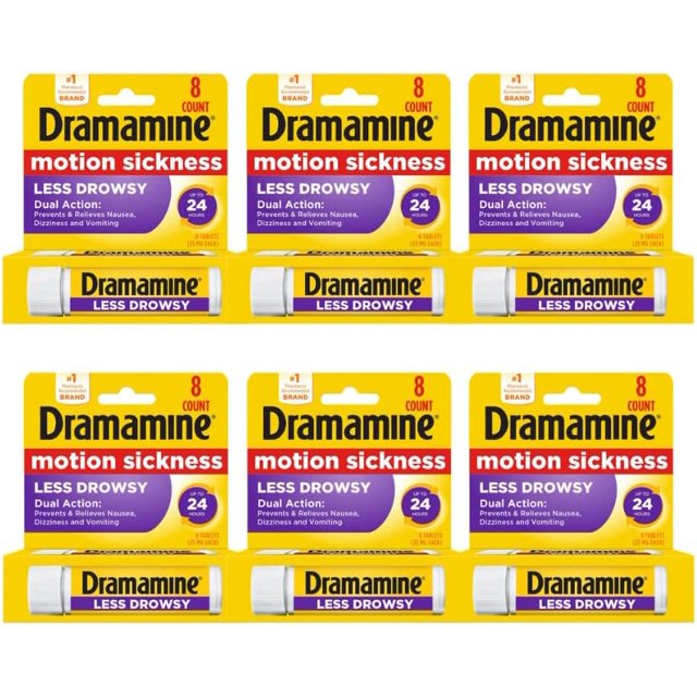 Dramamine All Day Less Drowsy Formula Motion Sickness Relief 8