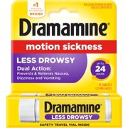 Dramamine Motion Sickness Relief - All Day Less Drowsy, 16 Count