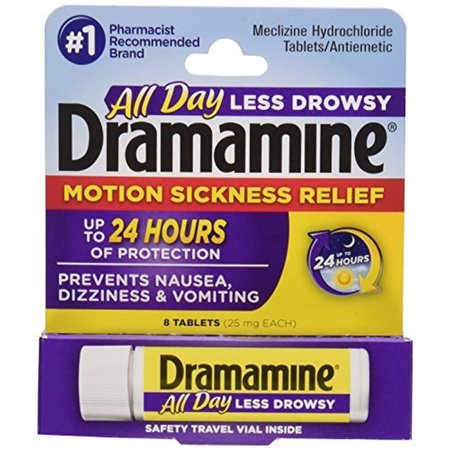 Dramamine Motion Sickness Relief Less Drowsy Formula (Pack of 6)