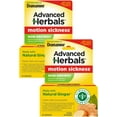Dramamine Motion Sickness Relief, NonDrowsy, Naturals with Ginger, 18