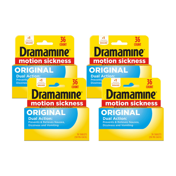 Dramamine Original Formula Tablets, 36 ct (Pack - 4)