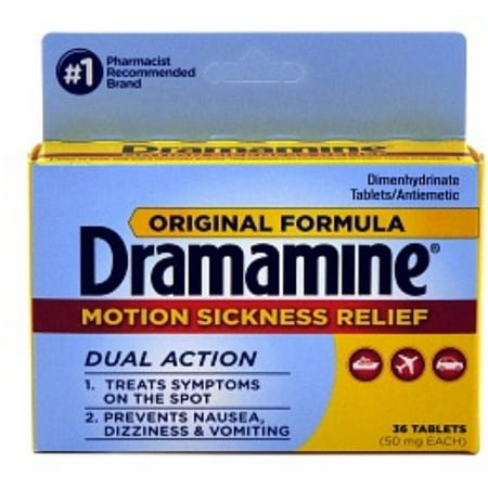 Dramamine Original Formula Tablets 36 ea (Pack of 2)