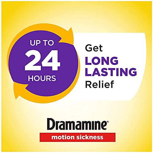 Dramamine Tablets Less Drowsy Formula, 8 tablets (Pack of 3)