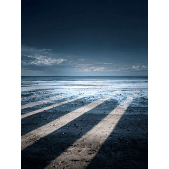 Dramatic Beach Shadow Canvas Wall Art, Suitable for Living Room, Bedroom, Office, Hotel Lobby, Hallway Decor
