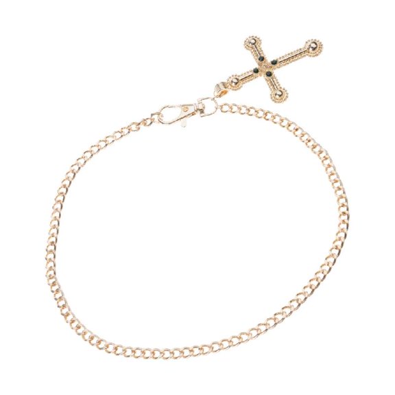 Dramatic Big Crossed Charm Belt Chain For Urban Outfits Alloy Body Jewelry