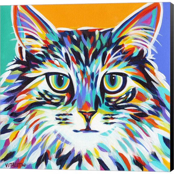 Dramatic Cats I by Carolee Vitaletti, Canvas Wall Art, 12W x 12H