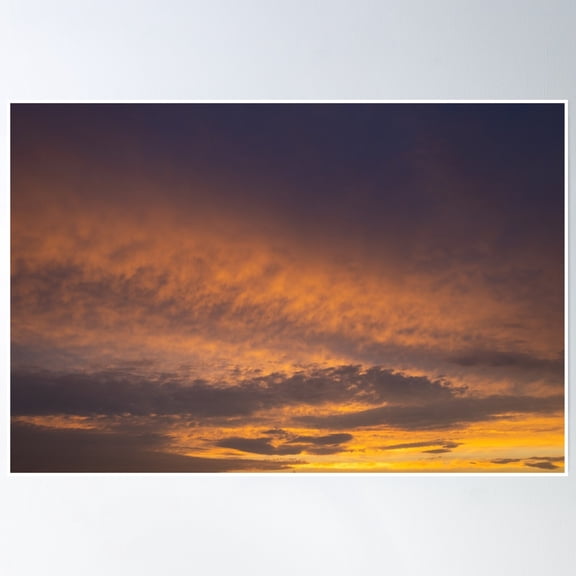 Dramatic Cloud Formation During Sunset Poster Wall Art, Modern Wall Decor, 8x12 UNFRAMED