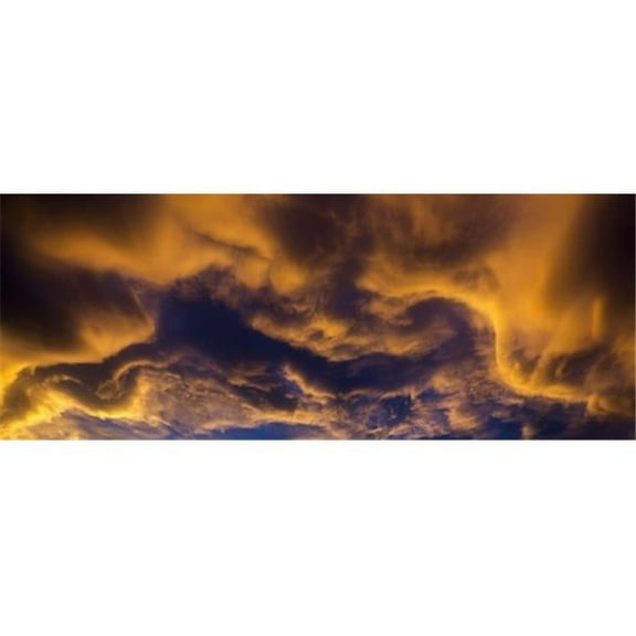 Dramatic Colourful Clouds At Sunset with Interesting Formations & Some Blue Sky - Calgary Alberta Canada Poster Print by Michael Interisano, 36 x 14 - Large