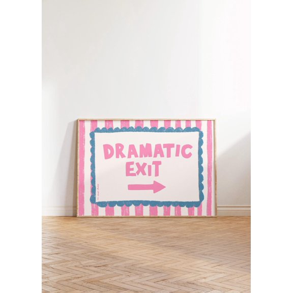 Dramatic Exit Art Print Retro Modern Wall Decor