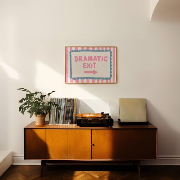Dramatic Exit Art Print, Unframed Paper Poster 24x36in
