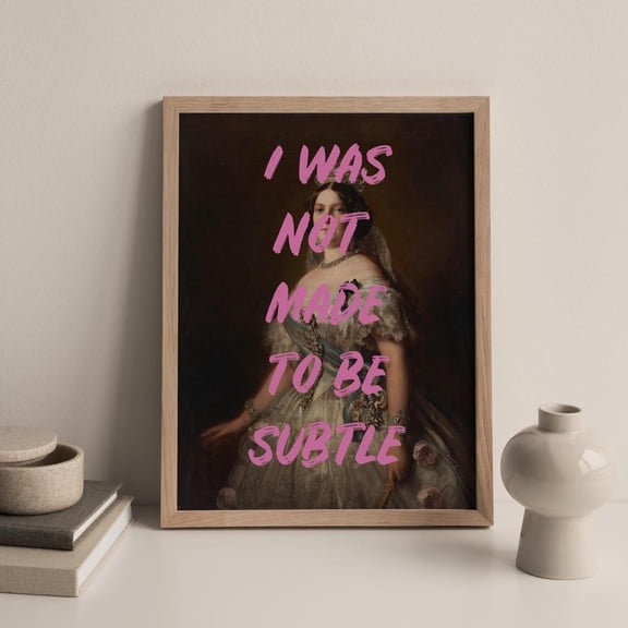 Dramatic Feminist Altered Royal Portrait Wall Art Poster Decor, Unframed Poster Size 16x24 F03.1.14l1287