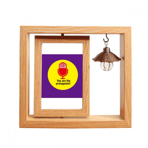 Dramatic Life Protagonist Wooden Rotating Picture Photo Frame 4x6