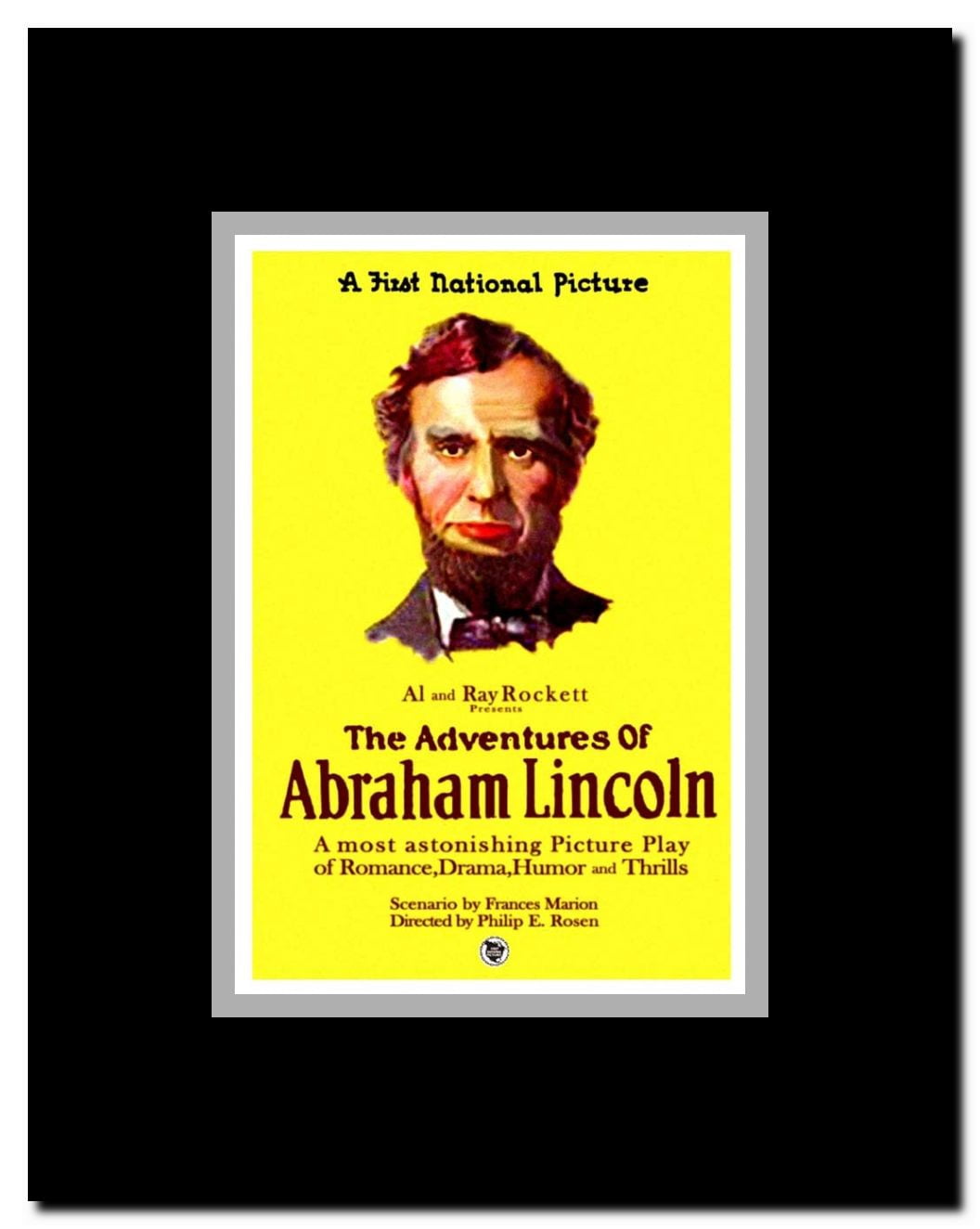 Dramatic Life of Abraham Lincoln The Framed Movie Poster